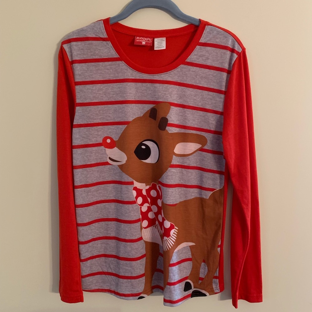 RUDOLPH Long sleeve tee or pajama top Size M